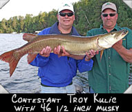 2011 WMH CONTESTANT WINNER TROY KULIC - 46 1/2-INCH MUSKY, GUIDED BY MATT McCUMBER