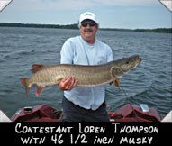 2011 WMH CONTESTANT LOREN THOMPSON - 46 1/2-INCH MUSKY, GUIDED BY LARRY SLAGOSKI
