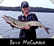 Beth McCumber landed this 43 3/4&rdquo; beauty guided by Jerry Dreisse