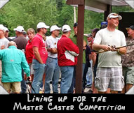 Lining up for the Master Caster Competition