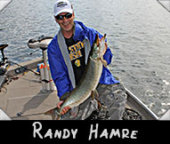 Hamre Harassers contestant Randy Hamre with 37-inch musky guided by John Farrow