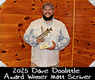 2025 Dave Doolittle Past Hunter Award winner Matt Scriver